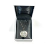 Ladies hallmarked silver locket and chain