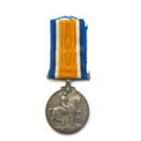 WW1 British war medal 3043 PTE A Wood RAMC