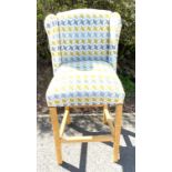 Upholstered Breakfast stool height approx 40", 19" wide