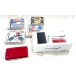 Nintendo DS in box with games, additional DS no leads with either handheld console, both untested,