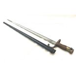 Antique 1879 Russian bayonet pat no: 21926, Matching number on scabbard