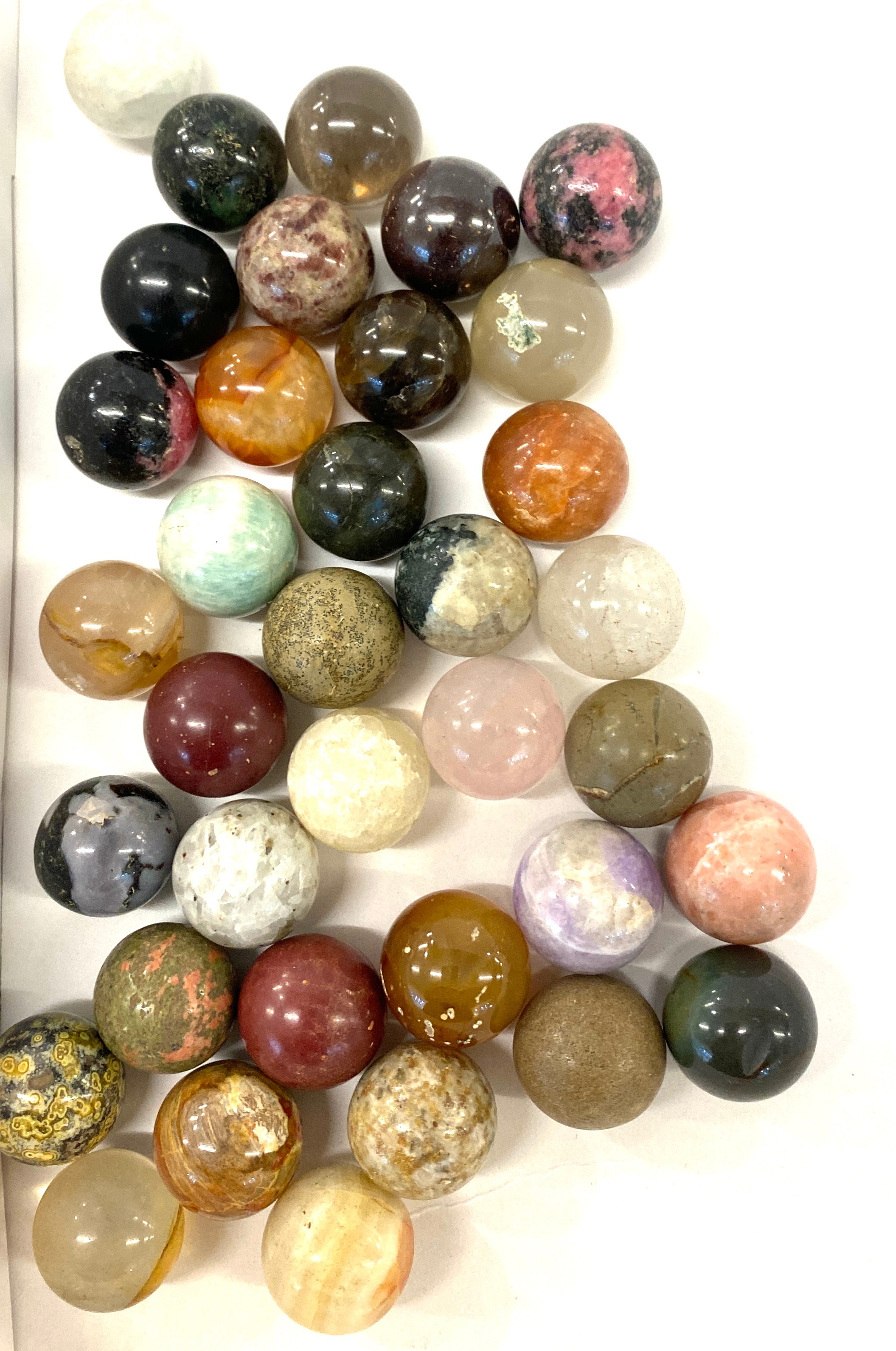 Large selection of assorted marbles