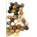 Large selection of assorted marbles