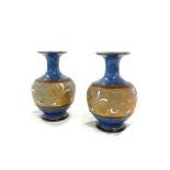 Pair of Antique Royal Doulton Slater?s studio pottery vases, good overall condition inscribed 940, H