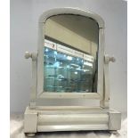 Wooden dressing table mirror with single draw