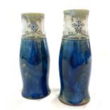 Pair of Royal Doulton Lambeth Stoneware Vase 6208 by hd Christine Abbott c1910, a very nice art