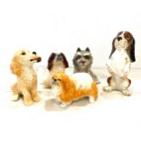 Selection of 5 Sylvac dog ornaments, to include 3875, 3583, 3447, 4097, 3755 all in good overall