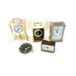 Selection of 5 mantel clocks etc, untested