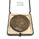 1889 bronze french exposition medal by daniel dupuis