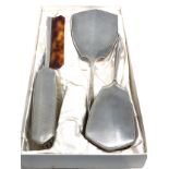 Boxed Vintage silver dressing table brush set