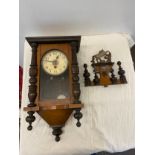 Vintage keyhole Wall clock, untested