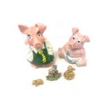 Selection of wade pottery includes 2 Vintage Wade Natwest money bank pigs - Annabelle the girl and