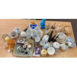 Large selection of miscellaneous items includes russian dolls, gravy boat etc