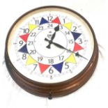 Vintage Brass Smiths RAF Wall clock, approximate diameter: 14 inches, untested