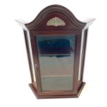 Small wall hanging show cabinet measures approx 48cm width 40cm depth 14cm