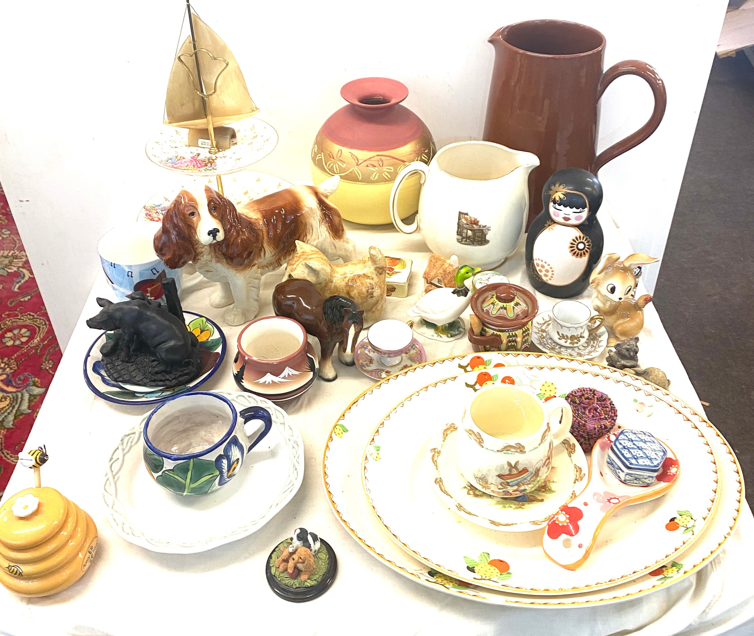 Large selection of miscellaneous includes Beatrix Potter, jugs, pottery etc