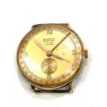 Vintage Pontiac 17 jewels mechanical gents calendar wristwatch, winds and ticks