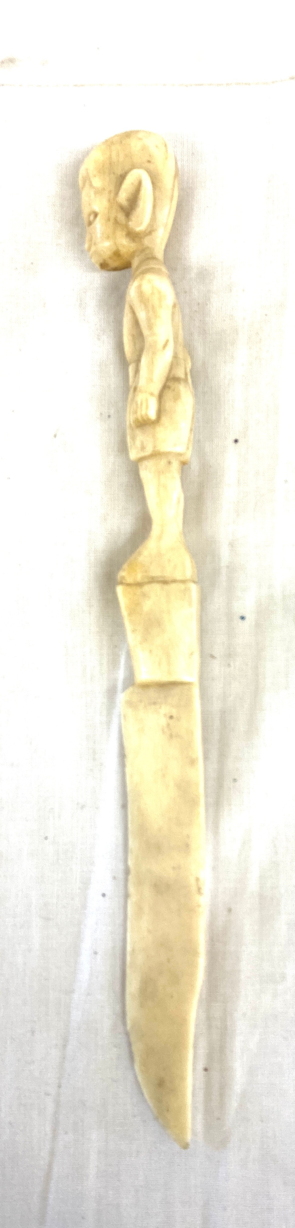Vintage carved letter opener 11" long - Image 3 of 3