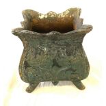 Victorian cast iron planter height approx 8.5" width 8"