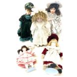 Selection of vintage and later pot dolls