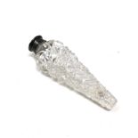 Antique silver top & cut glass scent bottle