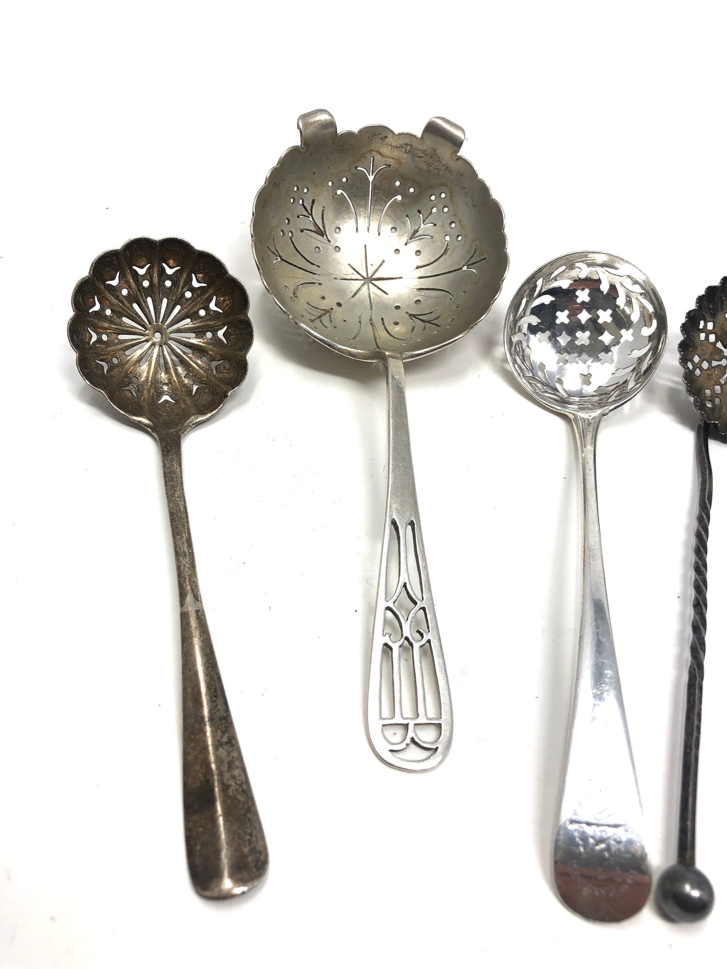 Selection of antique silver sifter spoons - Bild 2 aus 4