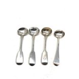 4 Georgian & victorian silver mustard spoons