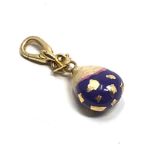 18ct gold enamelled egg charm by rosato (2.6g)