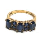 14ct gold sapphire dress ring (4.1g)