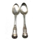 2 victorian Scottish silver table spoons 78g