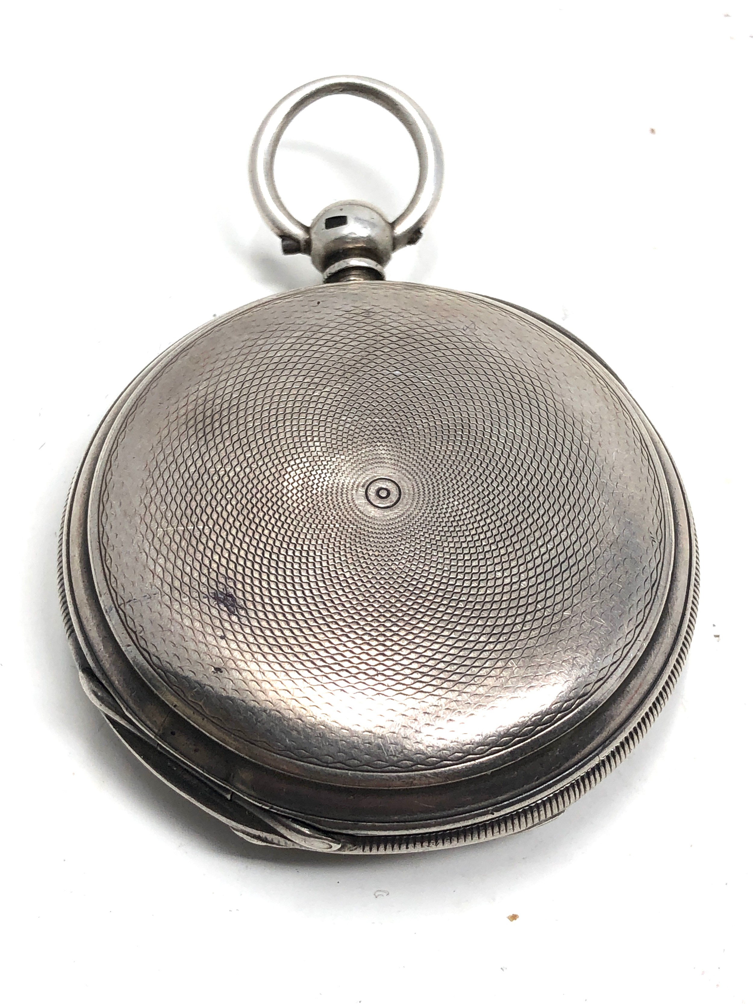 Antique silver full hunter pocket watch by William Loveday Chelmsford the watch is ticking but