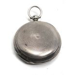 Antique silver full hunter pocket watch by William Loveday Chelmsford the watch is ticking but