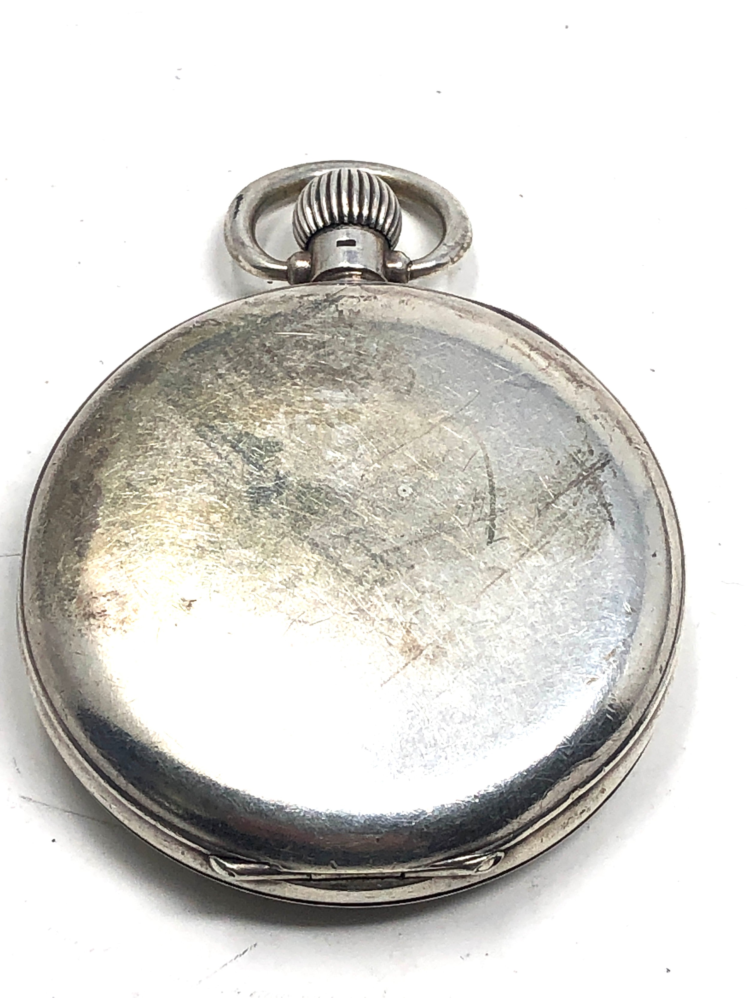 Antique silver waltham pocket watch the watch winds and ticks - Bild 2 aus 4