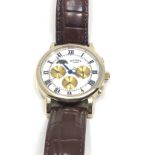 Rotary gents automatic calendar wristwatch day & night indicator working order
