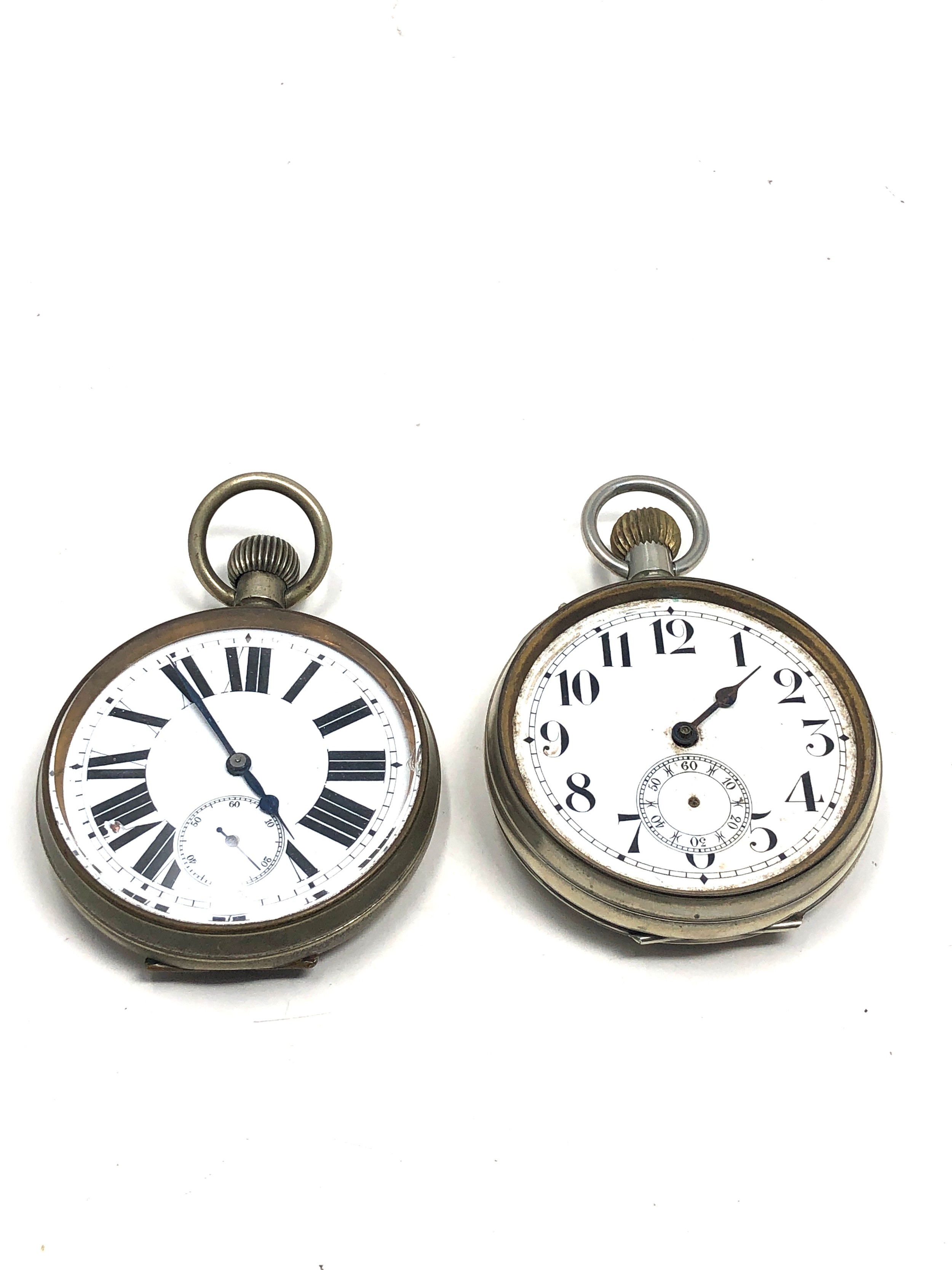 2 goliath pocket watches spares or repairs