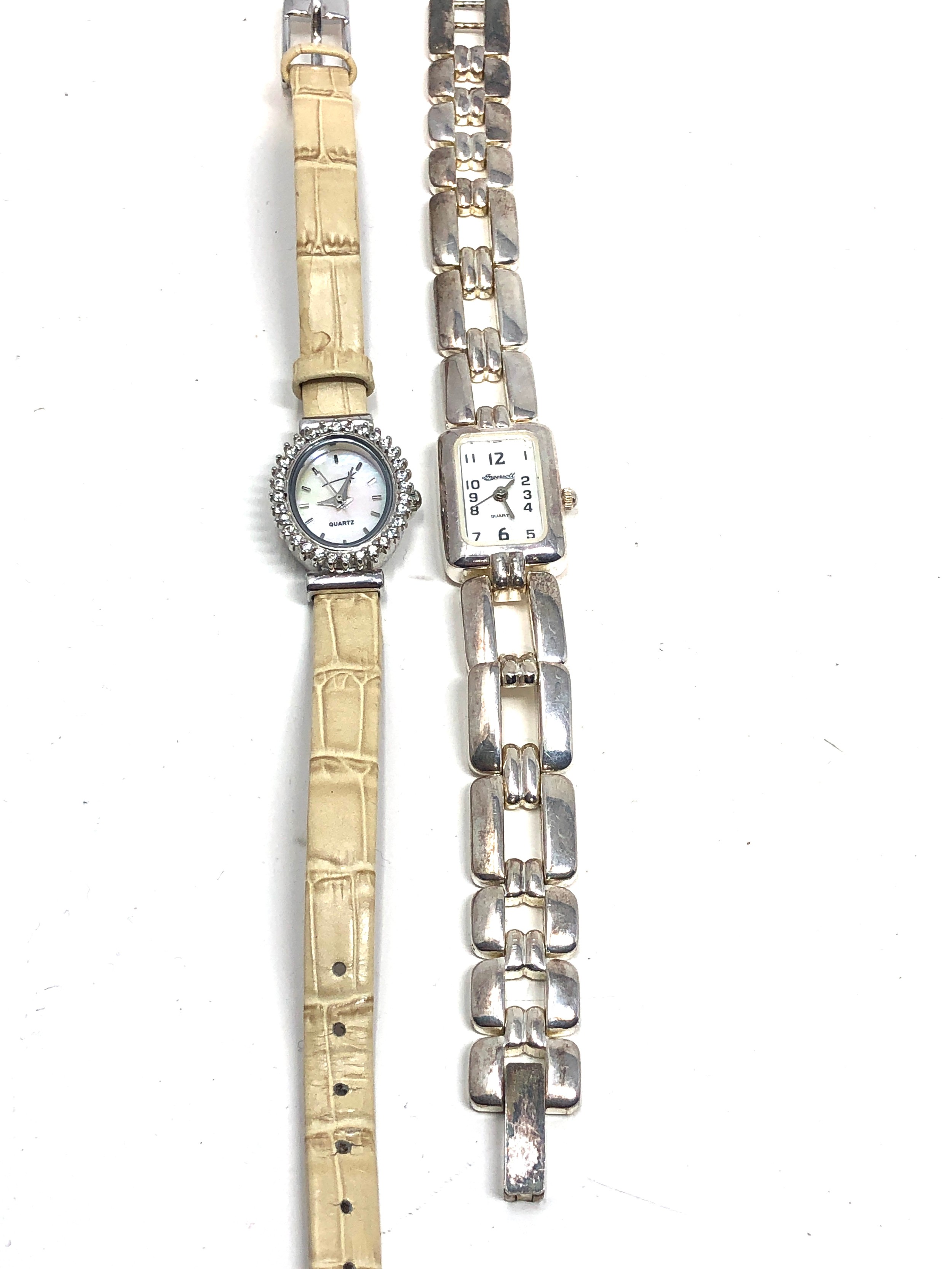 2 ladies 925 silver quartz wristwatches working order