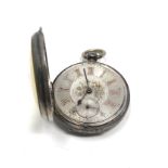 Antique silver dial fusee pocket watch not ticking