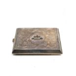 Asian silver cigarette case weight 100g