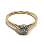 18ct gold vintage diamond solitaire ring (2.2g)