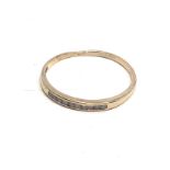 9ct gold diamond channel setting half eternity ring (1g)