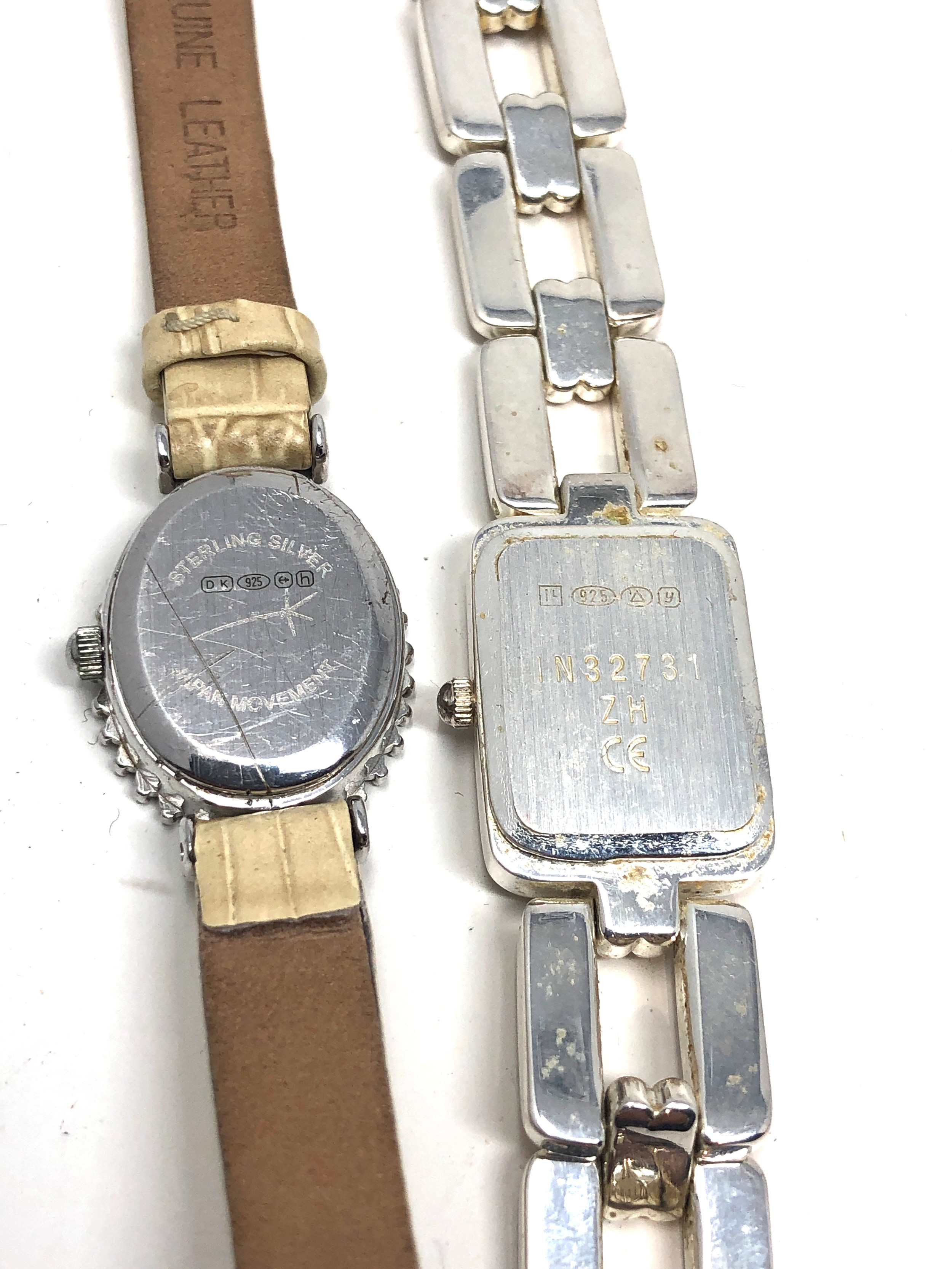 2 ladies 925 silver quartz wristwatches working order - Bild 3 aus 3
