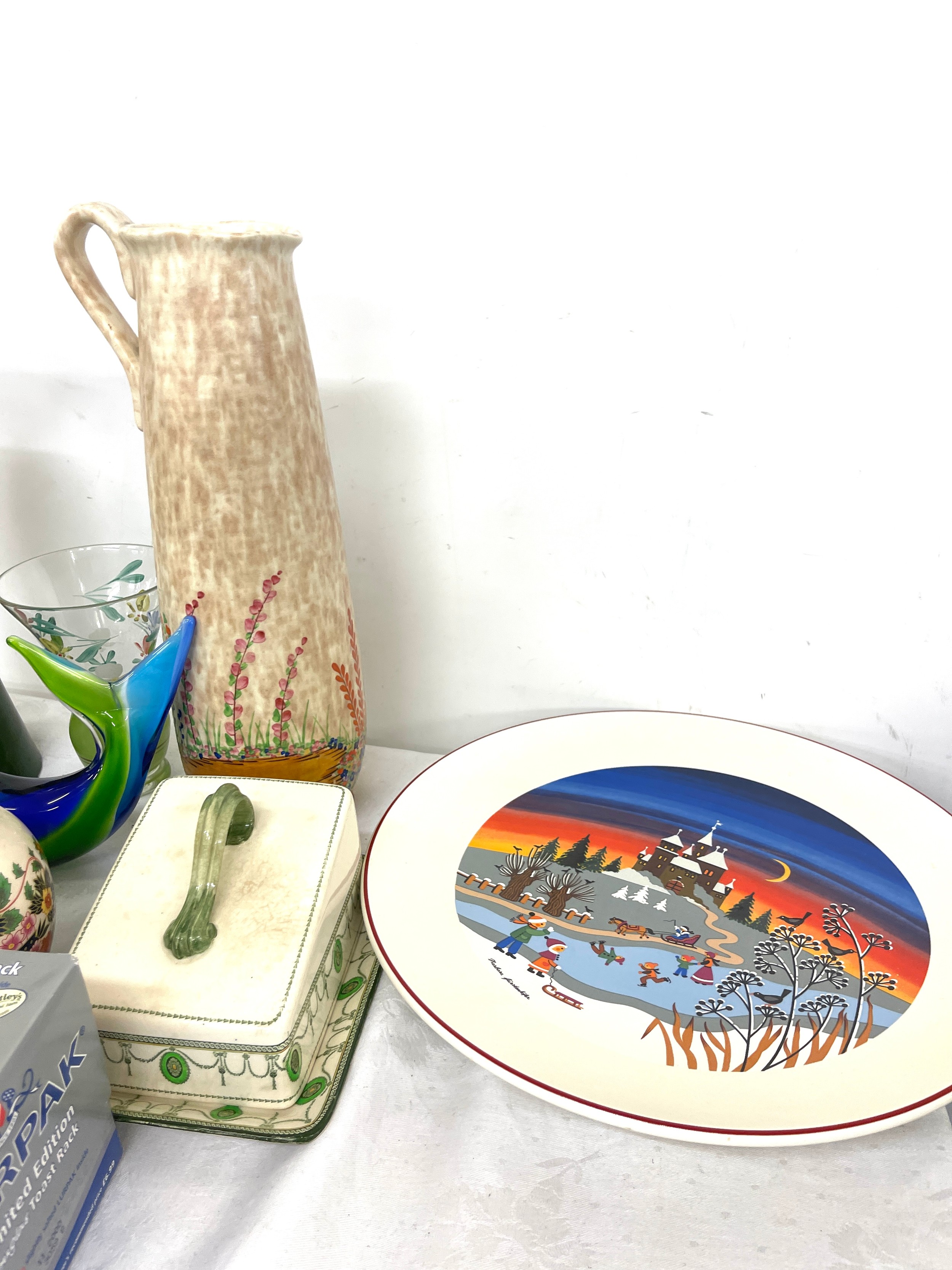 Selection of collectable pieces to include pottery jugs, Sadler ginger jar, Poole charger - Image 6 of 7