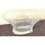 Large Bohemia glass fruit basket / bowl , good overall condition, approximate measurements: Height 6