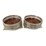 Pair of silver plated coasters