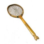 Antique vintage Empress fish tail tennis racket