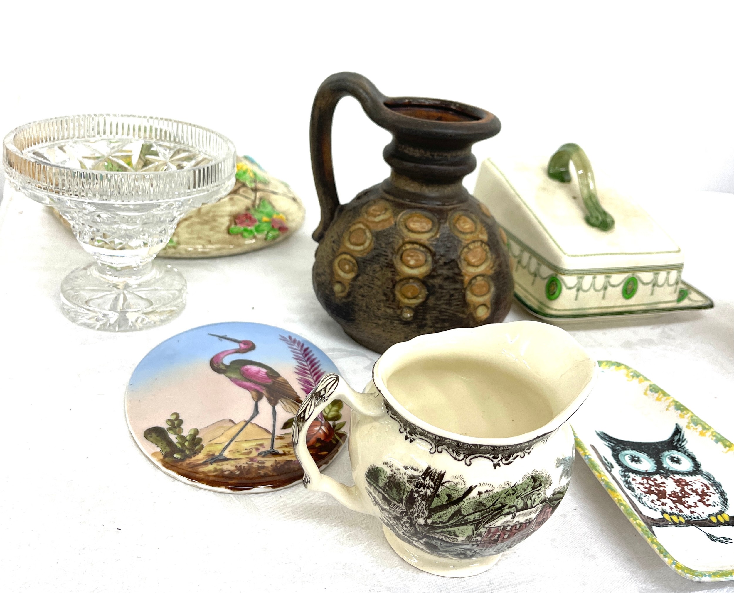 Selection of collectable pieces to include pottery jugs, Sadler ginger jar, Poole charger - Image 3 of 7