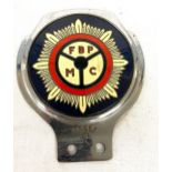 Federation of British Police Federation club badge, approximate height 4.5 inches by 4 inches