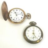 2 gold tone mens pocket watches, to include makers Smiths, both untested
