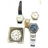Selection of vintage gents wrist and pocket watches to include Roidor, Fortissimo Bulova, all