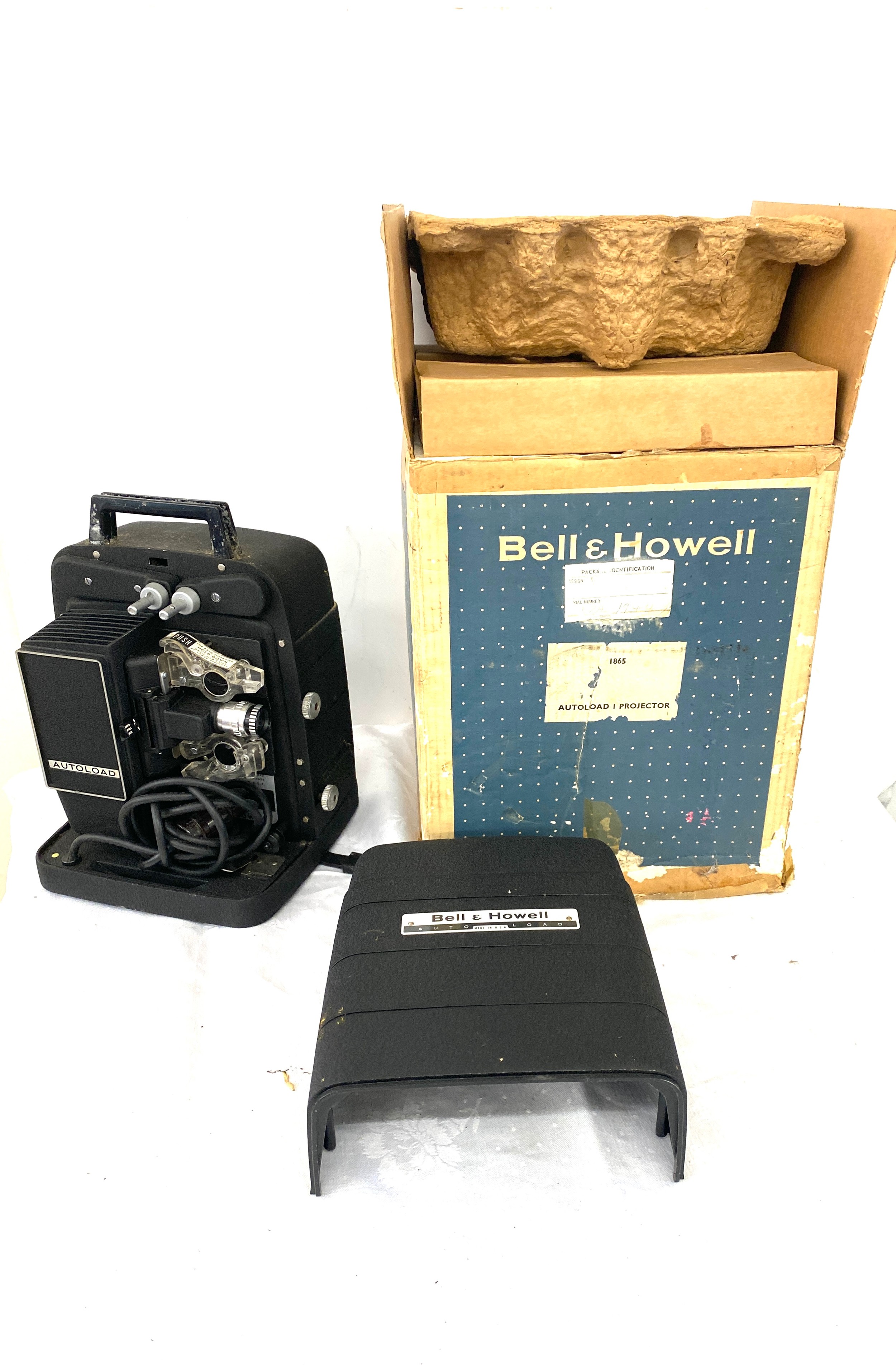 Bell and Howell auto load cased projector, untested